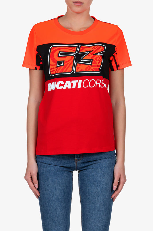 T-Shirt Donna 63 Bagnaia Ducati