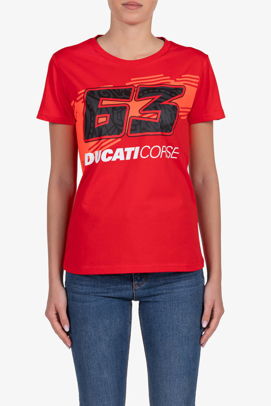 T-Shirt 63 Bagnaia Ducati Corse Femme