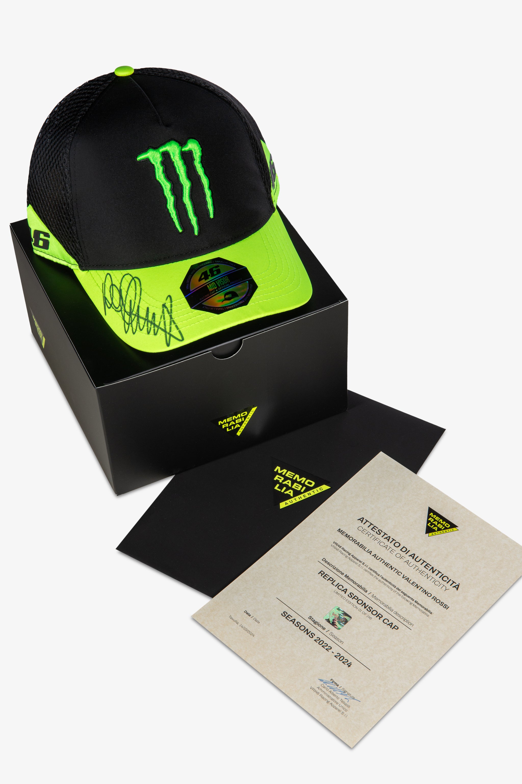 Cap Sponsor 2022 - 2024 Memorabilia Replica Valentino Rossi