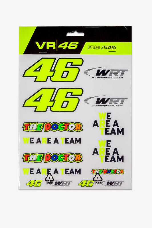 VR46 WRT Set d'autocollants Large