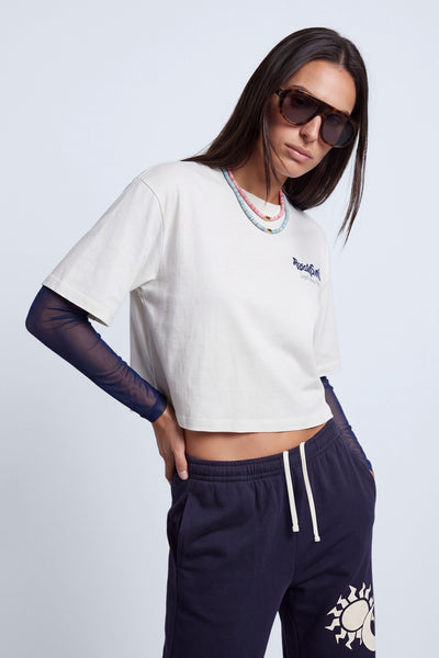 Miss Fortysix Cropped Tulle T-Shirt