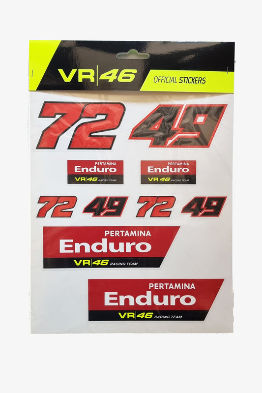 Set d'autocollants Pertamina Enduro VR46 Racing Team Dual Riders Large