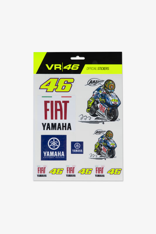 46 Fiat Yahama stickers set